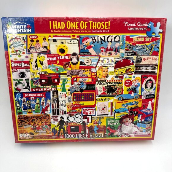 White Mountain I HAD ONE OF THOSE! by Charlie Girald 1000 Large Toy Piece Puzzle - Picture 1 of 16